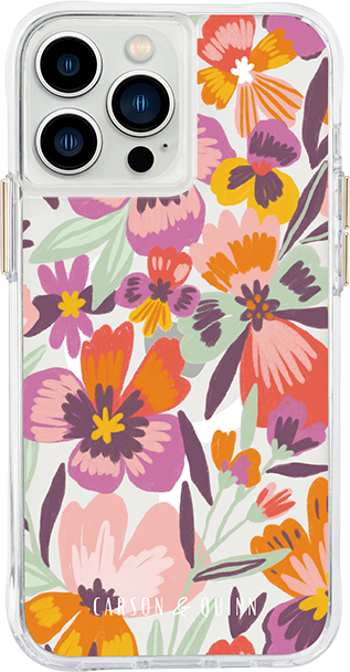 Carson & Quinn Spearmint Pansies with MagSafe Case - iPhone 13 Pro Max / 12 Pro Max - Multi
